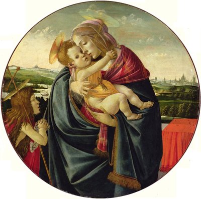 Jungfrau und Kind mit Johannes dem Täufer von Sandro Botticelli