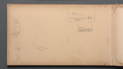 Skizzenbuch, Seite 37: Maine Landschaftsvignetten, 1859 von Sanford Robinson Gifford