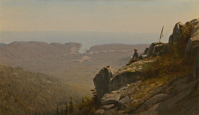Der Künstler beim Skizzieren am Mount Desert, Maine, 1864-1865 von Sanford Robinson Gifford