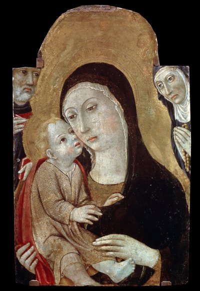 Die Jungfrau und das Kind mit Heiligen von Sano di also Ansano di Pietro di Mencio Pietro