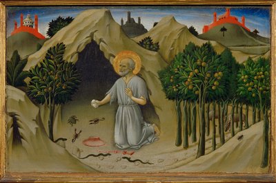 Der reuige heilige Hieronymus von Sano di also Ansano di Pietro di Mencio Pietro