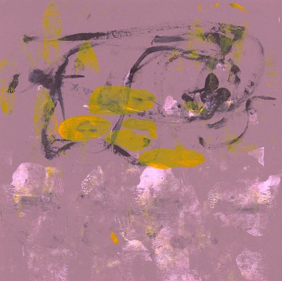 Abstrakte Mauve-Gold-Striche von Santhosh ch