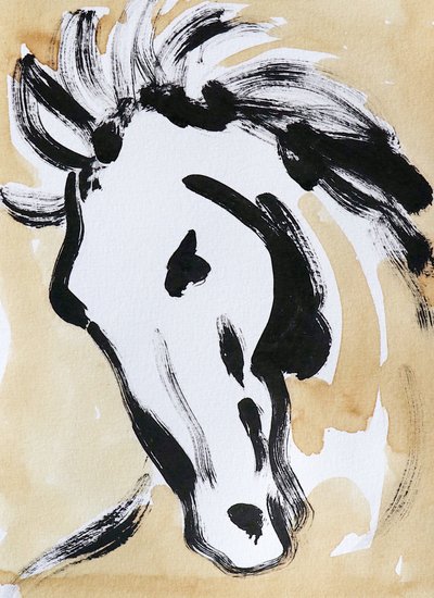Ausdrucksstarker Pferdekopf von Santhosh ch