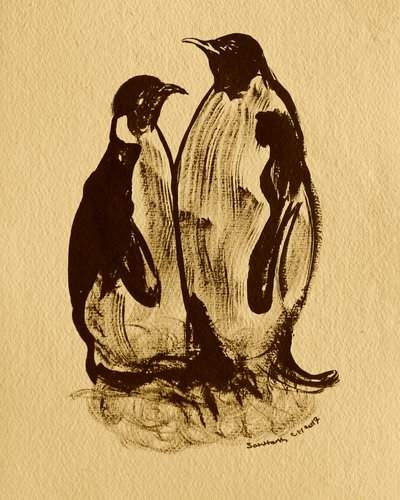 Pinguin-Familienporträt von Santhosh ch