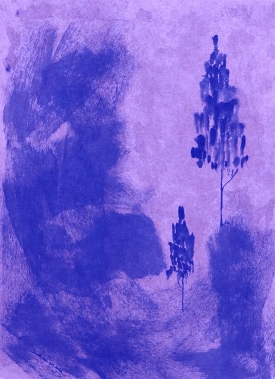 Gelassene violette Bäume von Santhosh ch