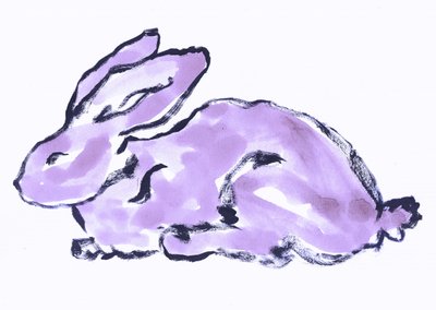 Verspielter Lavendel-Hase von Santhosh ch