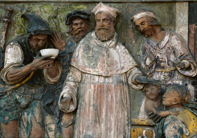 Die sieben Werke der Barmherzigkeit, den Durstigen zu trinken geben von Santi Buglioni