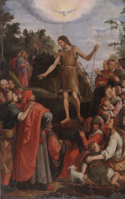 Johannes der Täufer predigt in der Wildnis von Santi di Tito