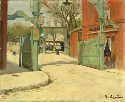 Eingang zum Park des Moulin de la Galette von Santiago Rusiñol