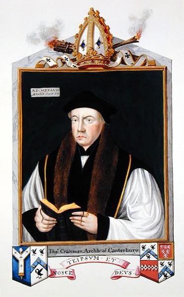 Porträt von Thomas Cranmer (1489-1556) Erzbischof von Canterbury aus 
