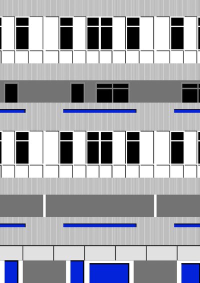 Brutalistischer Block, 2018 von Sarah Evans