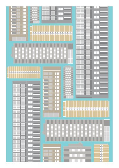 Moderner Block, 2014 von Sarah Evans