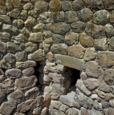 Nuragische Kultur (Nuraghi) Sardinien: Ruinen der nuragischen Stadt der megalithischen Stätte Su Nuraxi: der Königsturm. 1100-1050 v. Chr. Barumini, Sardinien, Italien von Sardinia Nuragic Civilization