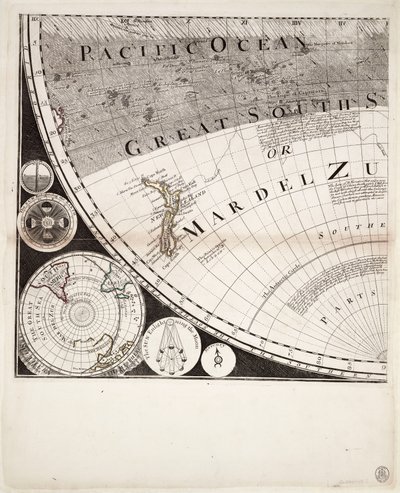 Eine neue und korrekte Weltkarte (Ausschnitt), ca. 1774 von Sayer & Bennett