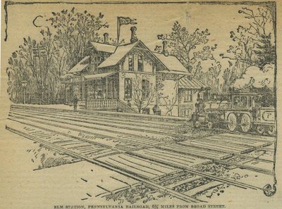 Elm Station, West Philadelphia, Pennsylvania Railroad, USA von School American
