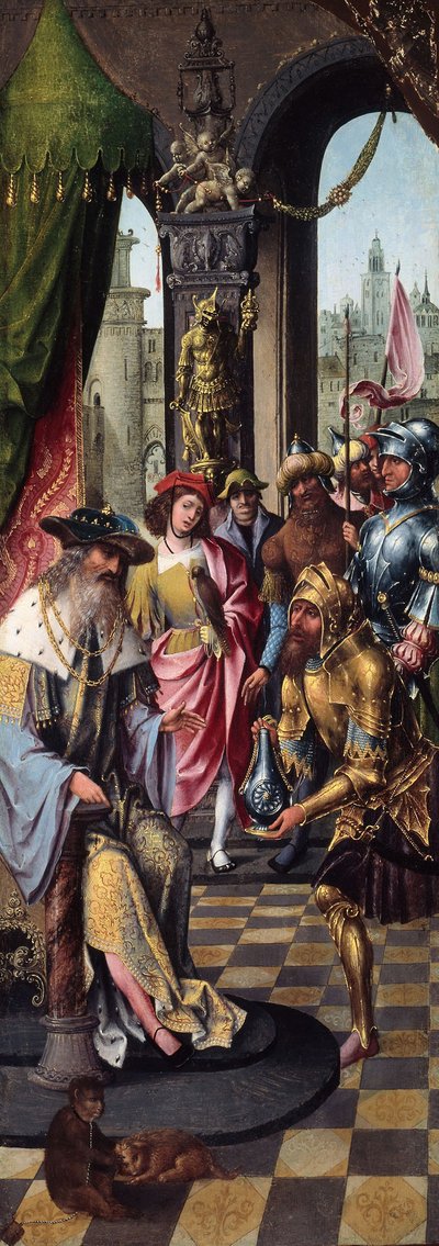 König David empfängt das Zisternenwasser von Bethlehem von School Antwerp