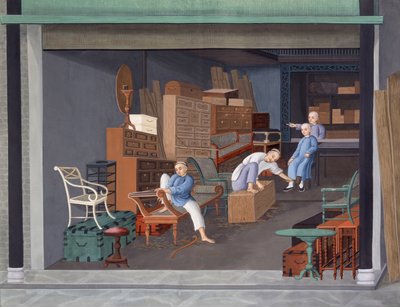 Herstellung europäischer Möbel, um 1825 von School Chinese