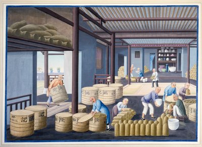 Verpackung des Porzellans, um 1825 von School Chinese