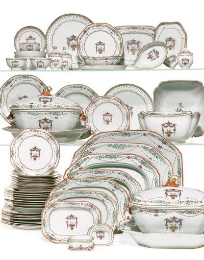 Priesterlicher Segen Speiseservice, ca. 1785 (Keramik) von School Chinese