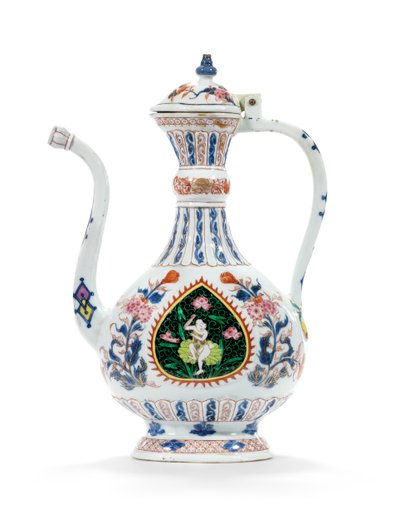 Rose-Imari-Kanne und Deckel für den Nahostmarkt, zweites Viertel des 18. Jahrhunderts von School Chinese