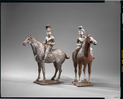 Zwei Reiterfiguren, Tang-Dynastie von School Chinese