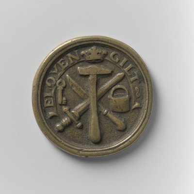 Teilnahmemarke der Schmiedezunft von Amsterdam, ca. 1700 von School Dutch