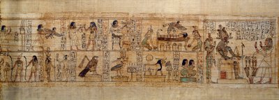 Altägyptische Kunst Mythologischer Papyrus von Serimen von School Egyptian