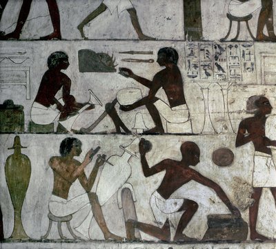 Luxor Theben: Nekropole der Adligen, Grab von Rekhmire, Handwerker von School Egyptian