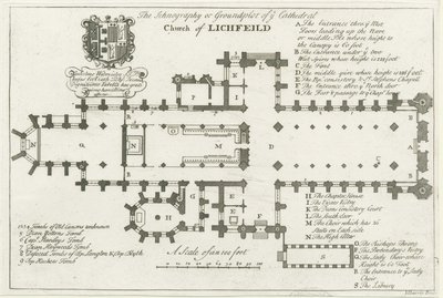 Lichfield Kathedrale - Grundriss von School English