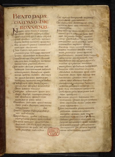 Seite aus Evangelien (die 