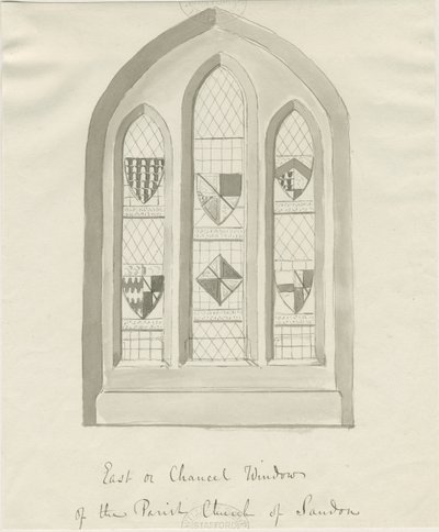Sandon Kirche - Ostfenster des Chors von School English