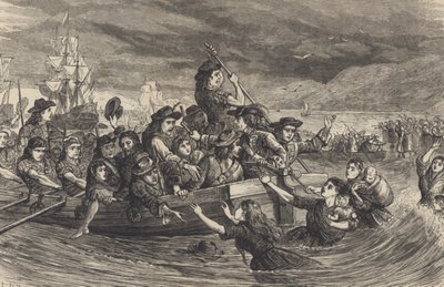 Die Wildgänse – Jakobitische irische Soldaten verlassen Limerick nach Frankreich im Jahr 1691 von School English