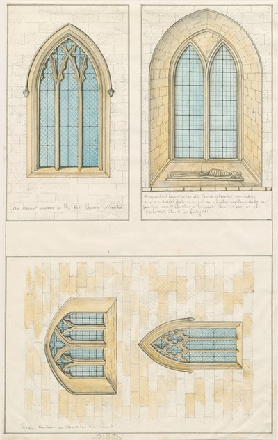 Uttoxeter Church [Alt] - Architektonische Zeichnung der 