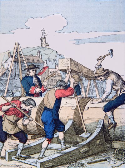Eine Werft zur Zeit von Ludwig XIV. von School French