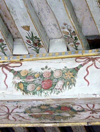 (Detail) von bemalten Balken von School French