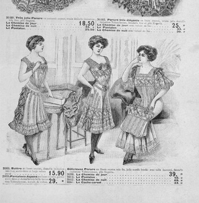 Französischer Unterwäschekatalog von School French