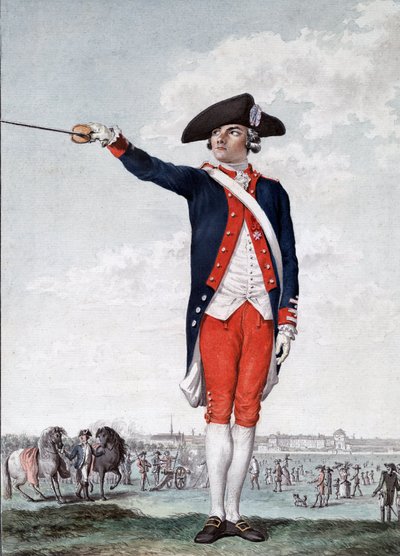 Picot de Peccaduc - Henry-Rene-Marie Picot de Peccaduc (Peccadeuc) 1770-1785 - Sergeant-Major an der Königlichen Militärschule in Paris, Gravur von Moreau. von School French