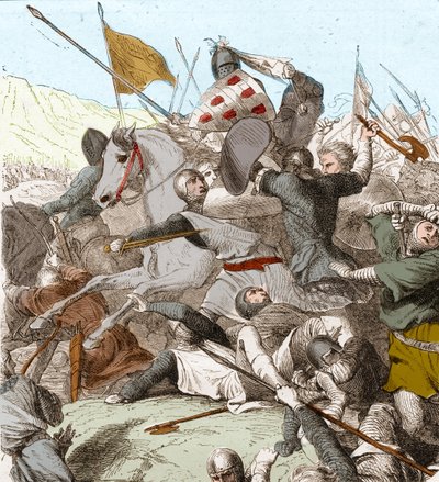 Die Schlacht von Hattin, 4. Juli 1187 von School French