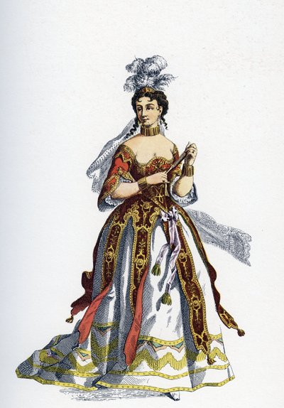 Die Prinzessin von Elide - Illustration für Vollendete Werke von Molière von School French