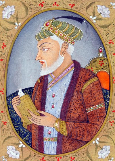 Miniaturmalerei des Moghul-Kaisers Aurangzeb Indien Asien von School Indian