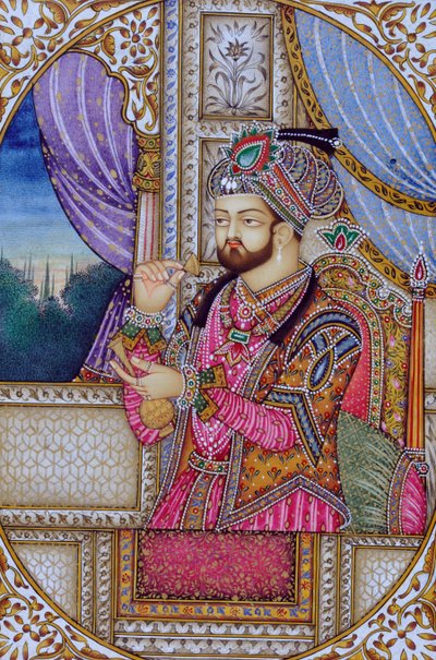 Miniaturmalerei des Mughul-Kaisers Shah Jahan, Indien, Asien von School Indian