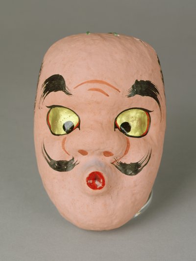Maske eines alten Mannes, der versucht zu pfeifen, Japanisch von Japanese School