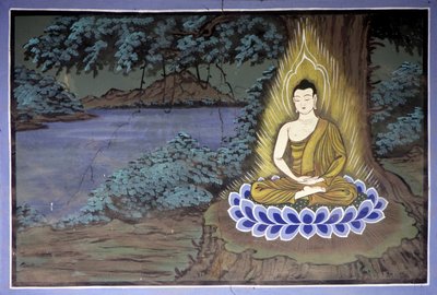 Das Leben des Buddha: Buddha in Meditation - Yongju-Tempel, Region Suwon, Südkorea. von School Korean