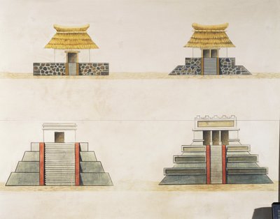 Historische Rekonstruktion von Gebäuden in Tenochtitlan von School Mexican