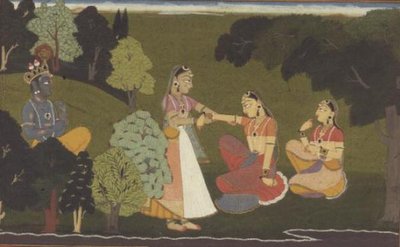 51.207/11 Eine Vertraute bittet Radha, Krishna zu treffen, Illustration aus der 