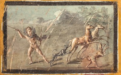 Liebende auf der Jagd, Herculaneum von School Roman