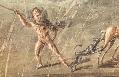 Liebende bei der Jagd, Herculaneum von School Roman