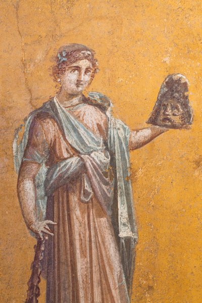 Melpomene, Pompeji von School Roman
