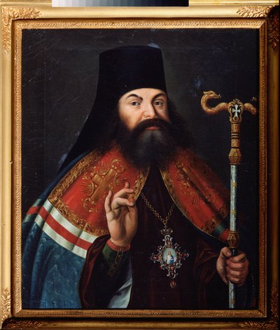 Porträt des Dichters Theophane Prokopovitch, Theologe und Erzbischof von Nowgorod von School Russian