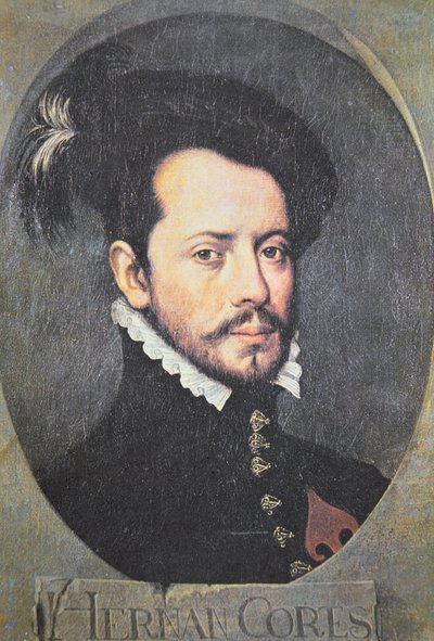 Porträt von Hernan Cortes von School Spanish